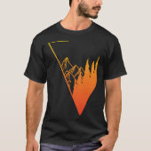 Emblem mountain panorama and forest  easy going fa t-shirt (Voorkant)
