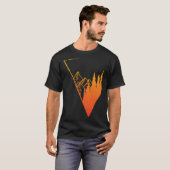 Emblem mountain panorama and forest easy going fa t-shirt (Voorkant volledig)
