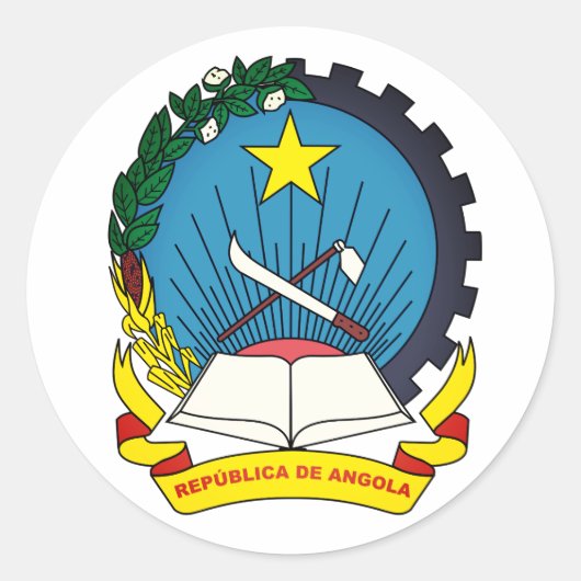 Emblem of Angola Classic Round Sticker (Voorkant)
