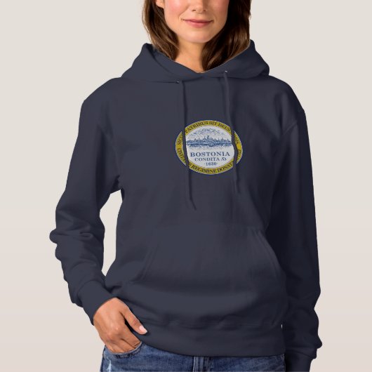 Emblem of Boston, Massachusetts Hoodie (Voorkant)