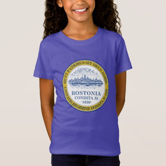 Emblem of Boston, Massachusetts T-Shirt (Voorkant)
