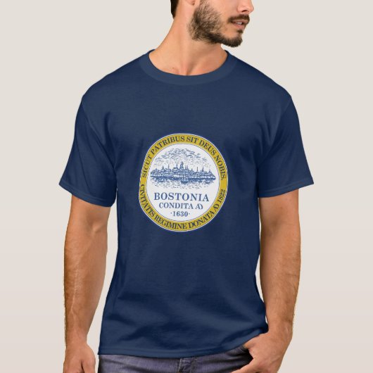 Emblem of Boston, Massachusetts T-Shirt (Voorkant)