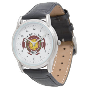 Emblem of City of El Paso, Texas Horloge