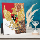 Emblem of Indonesia - Garuda Pancasila Batik Flag Fotoplaat (Zijkant)