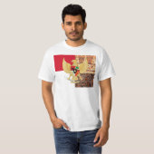 Emblem of Indonesia - Garuda Pancasila Batik Flag T-shirt (Voorkant volledig)