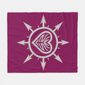 "Emblem of Love " T-Shirt Fleece Deken (Voorkant (Horizontaal))