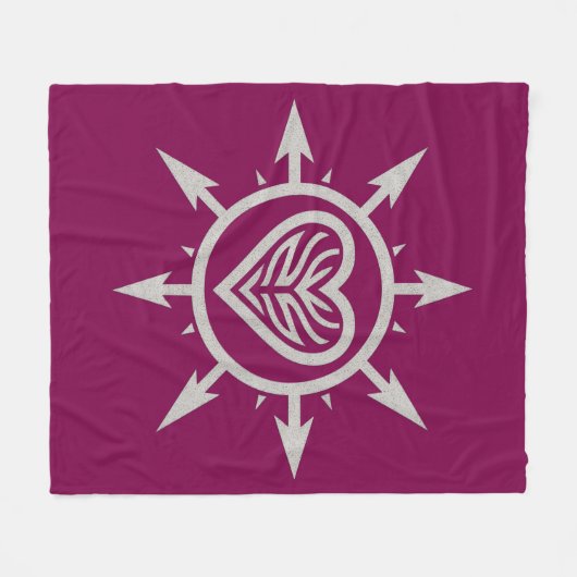 "Emblem of Love " T-Shirt Fleece Deken (Voorkant (Horizontaal))