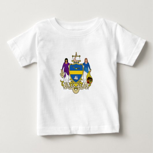 Emblem of Philadelphia, Pennsylvania Baby T-Shirt (Voorkant)