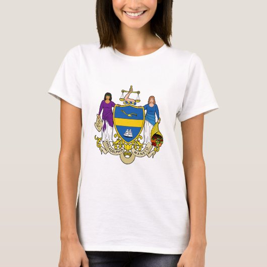 Emblem of Philadelphia, Pennsylvania T-Shirt (Voorkant)