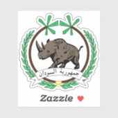 Emblem of the Republic of the Sudan (1956-1969) Sticker (Vel)