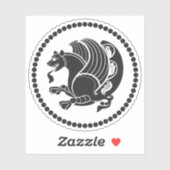 Emblem of the Sasanian Empire (Simurgh), Iran Sticker (Vel)