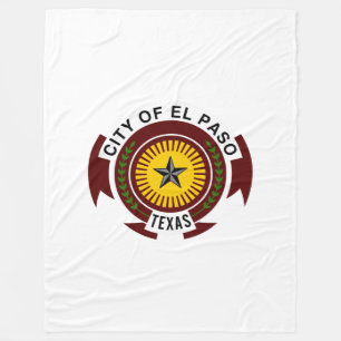 Emblem van El Paso, Texas Fleece Blanket