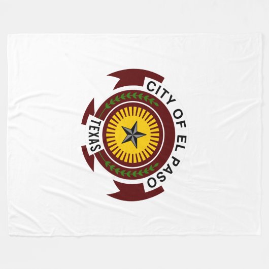 Emblem van El Paso, Texas Fleece Blanket (Voorkant (Horizontaal))
