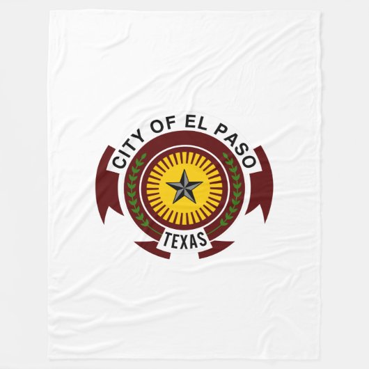 Emblem van El Paso, Texas Fleece Blanket Deken (Voorkant)