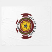 Emblem van El Paso, Texas Fleece Blanket Deken (Voorkant (Horizontaal))
