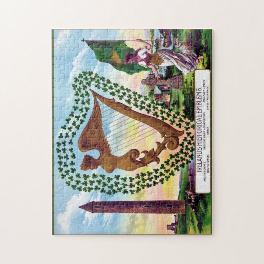 Emblems of Ireland Harp Clover Puzzle Legpuzzel (Verticaal)