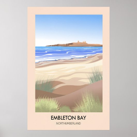 Embleton Bay Northumberland Reisposter Poster (Voorkant)