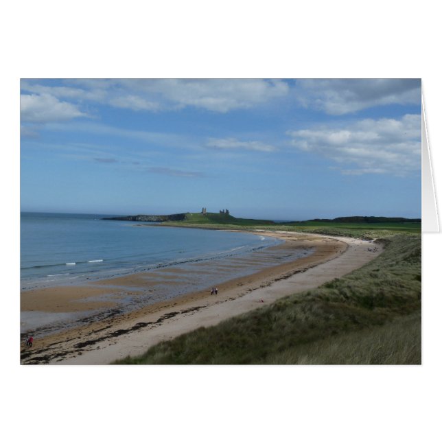 "Embleton Beach uitzicht of Bamburgh Castle" (1) (Voorkant Horizontaal)