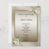 EMBOSS METALLIC BRONZE EUCALYPTUS FLORAL WEDING KAART (Voorkant)