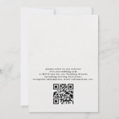Embossed Arch Minimalist Elegant QR Code Wedding Kaart (Achterkant)