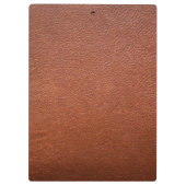 Embossed Brown Vegan Leather clipboard Klembord (Achterkant)