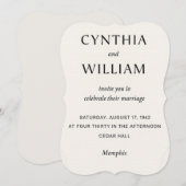 Embossed Cutout - Wedding Invitation Kaart (Voorkant / Achterkant)