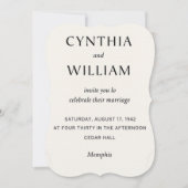 Embossed Cutout - Wedding Invitation Kaart (Voorkant)