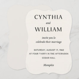 Embossed Cutout - Wedding Invitation Kaart