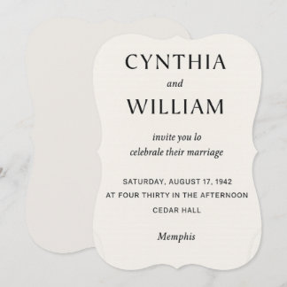 Embossed Cutout - Wedding Invitation Kaart