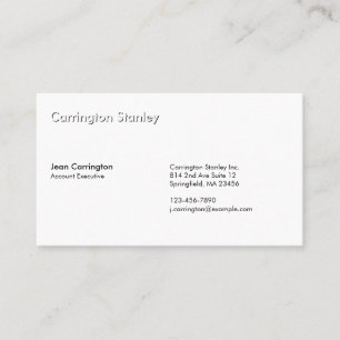 Embossed-effect wit visitekaartje