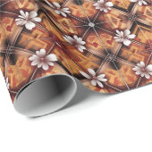 Embossed Floral Diamond Mosaic Wrapper Cadeaupapier (Rol Hoek)