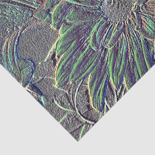 Embossed Flowers Tissuepapier (Detail)