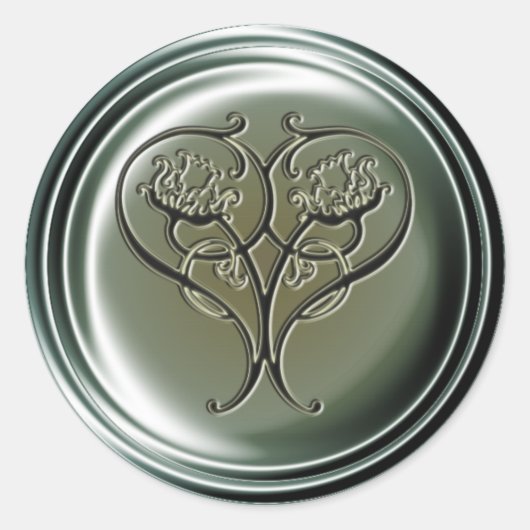 Embossed Heart Sticker (Voorkant)