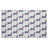 Embossed Indigo Gradient Paw Print Dog Outline Stof (Fat Quarter)