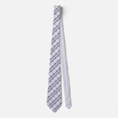 Embossed Indigo Gradient Paw Print Dog Outline Stropdas (Voorkant)