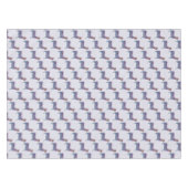 Embossed Indigo Gradient Paw Print Dog Outline Tafelkleed (Voorkant (Horizontaal))