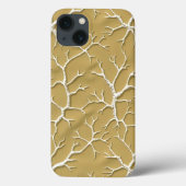 Embossed Khaki Branch iPhone Case Design (Achterkant)