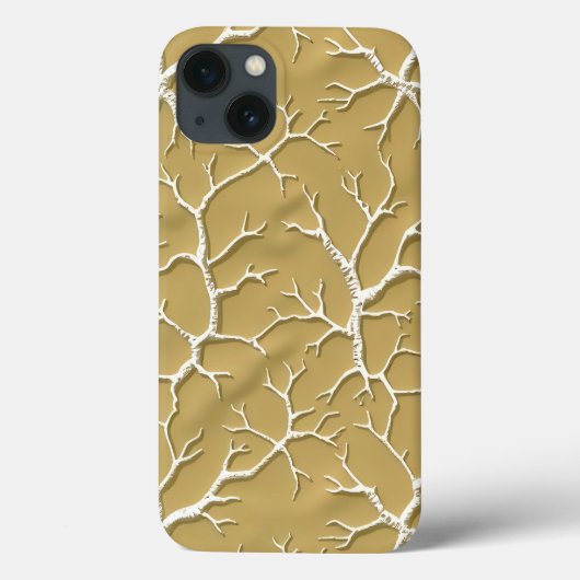 Embossed Khaki Branch iPhone Case Design (Achterkant)