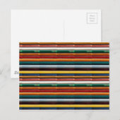 Embossed kleurrijke strepen sjabloon tekst Afbeeld Briefkaart (Voorkant / Achterkant)