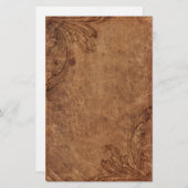 Embossed Leather Look Stationery Briefpapier (Voorkant / Achterkant)