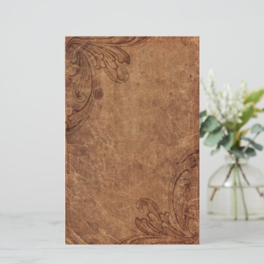 Embossed Leather Look Stationery Briefpapier (Staand voorkant)