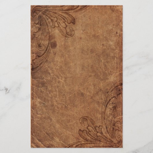 Embossed Leather Look Stationery Briefpapier (Voorkant)