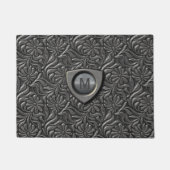Embossed Metal Shield Monogram ID139 Deurmat (Voorkant)