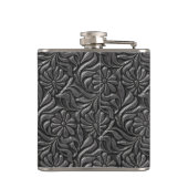 Embossed Metal Shield Monogram ID139 Heupfles (Achterkant)