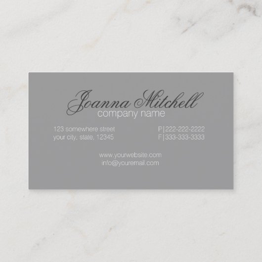 Embossed Metal Shield Monogram ID139 Visitekaartje (Achterkant)