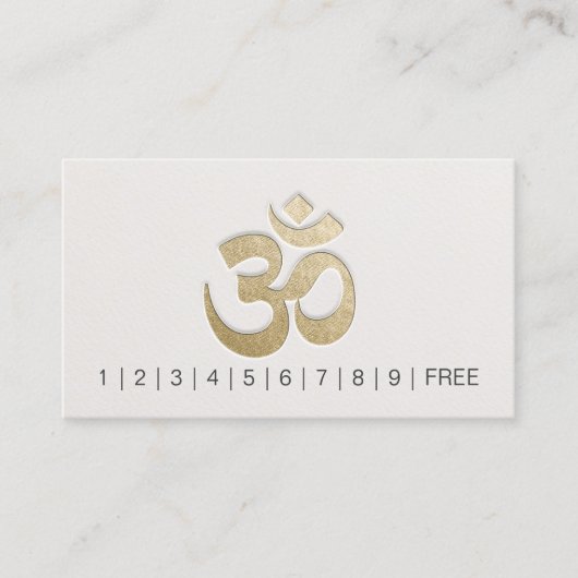 Embossed OM Symbool YOGA Instructor Loyalty Punch (Voorkant)