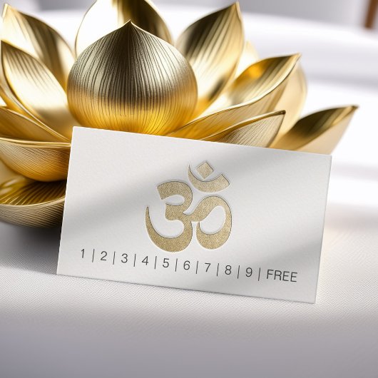 Embossed OM Symbool YOGA Instructor Loyalty Punch