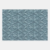 Embossed Shades of Blue Inpakpapier Vel (Voorkant 2)