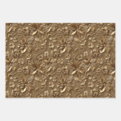 Embossed Shades of Brown Inpakpapier Vel (Voorkant 3)