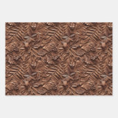 Embossed Shades of Brown Inpakpapier Vel (Voorkant)